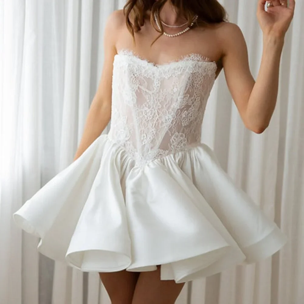 Aston Bridal Liana Mini Dress - AU 12/US 8 - Picture 4 of 5